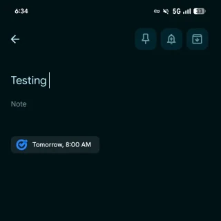 Google Keep app showing reminders migration prompt