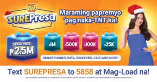 TNT offers PHP 2.5 million grand prize in new “Surepresa” promo