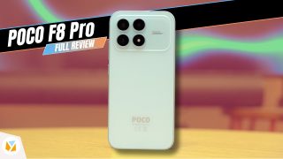 POCO F8 Pro smartphone with triple camera setup