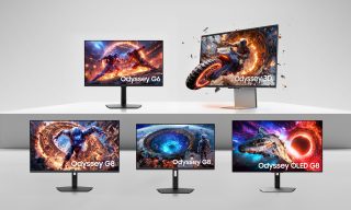 Samsung Odyssey 3D gaming monitor with 6K resolution and glasses-free 3D technology.