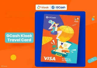 GCash and Klook travel card with Visa logo