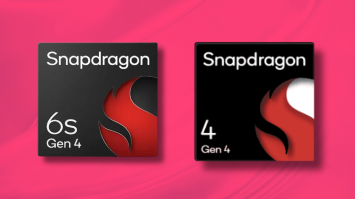 Qualcomm Snapdragon 6s 4G Gen 2 and 4 Gen 4 chips on a smartphone motherboard