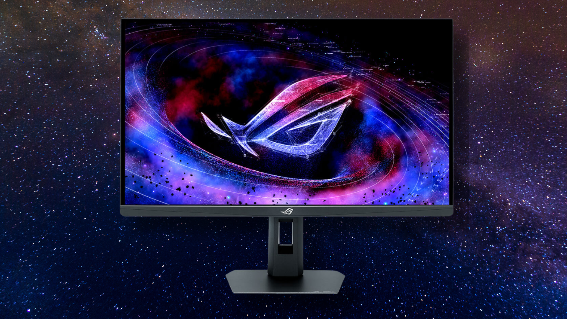 ASUS ROG Strix XG27JCG 27-inch 5K gaming monitor on a desk