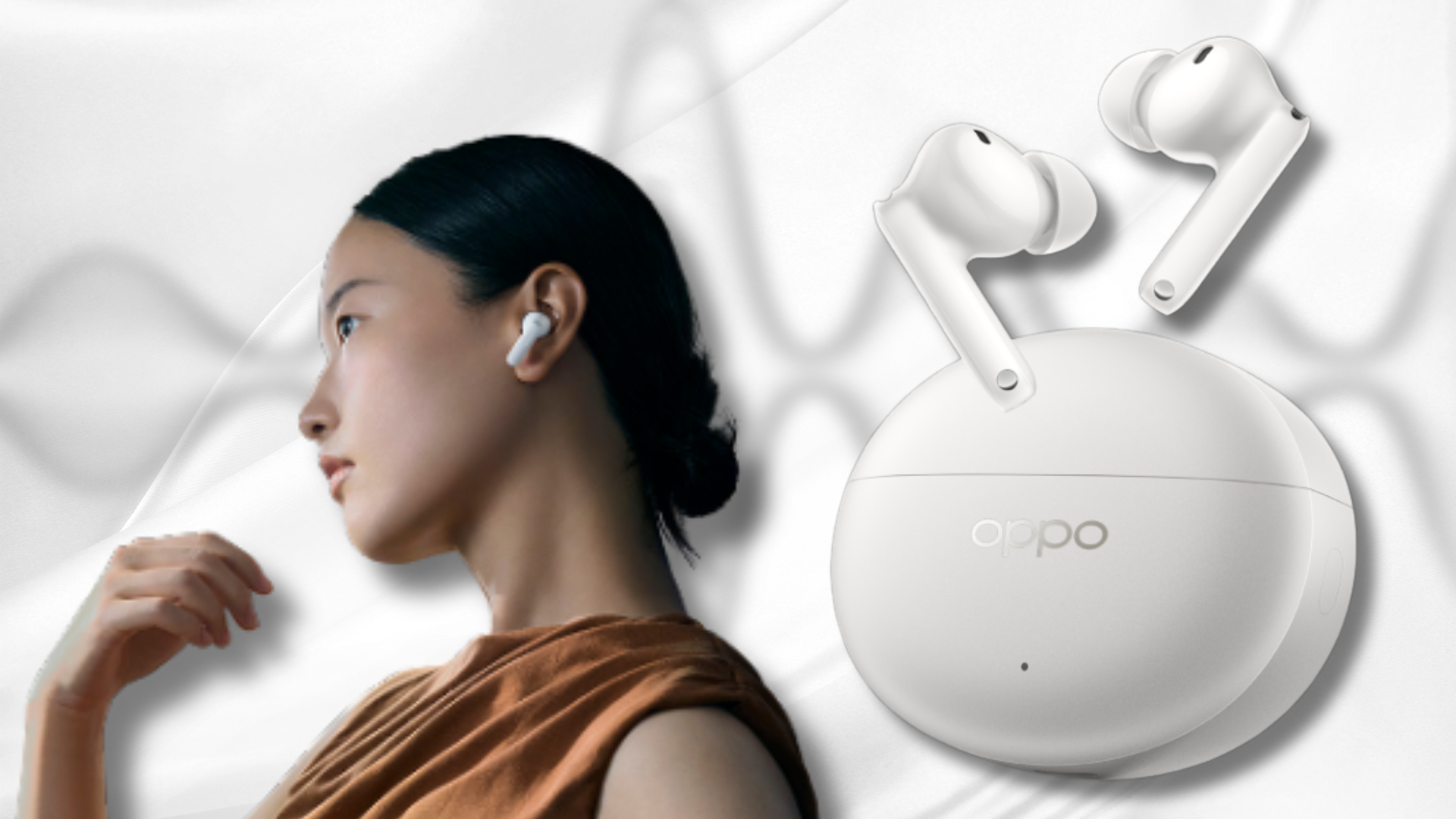 OPPO Enco X3s wireless earbuds in a charging case