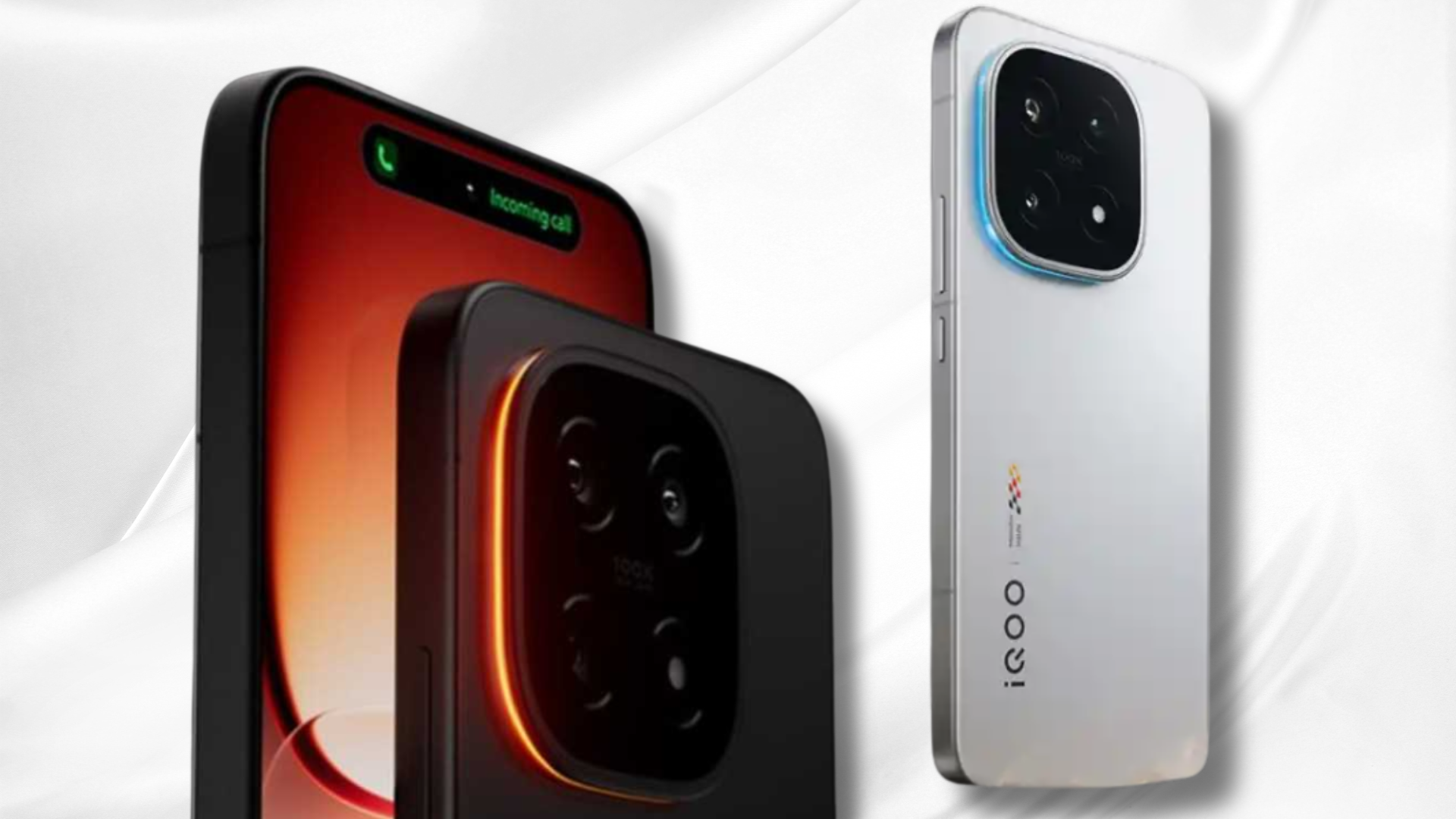 iQOO 15 smartphone displaying its large 6.85-inch AMOLED screen.
