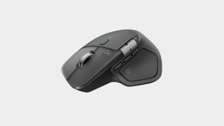 Logitech MX Master 4 wireless mouse on a desk