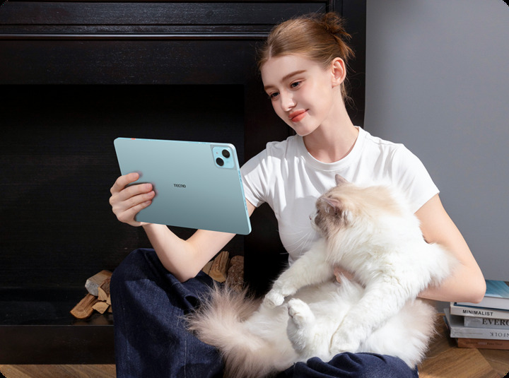 TECNO MEGAPAD SE tablet with 11-inch display on a light background