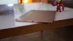 Bottom view of the TechLife Pad Pro tablet showing its ports and aluminum alloy back.