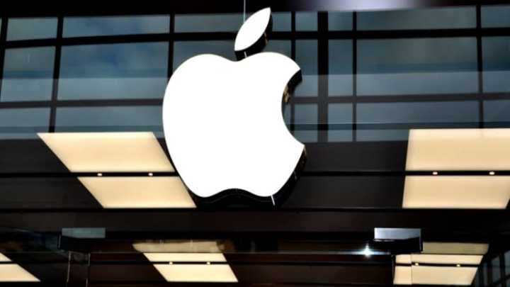 Apple logo with a foldable smartphone concept