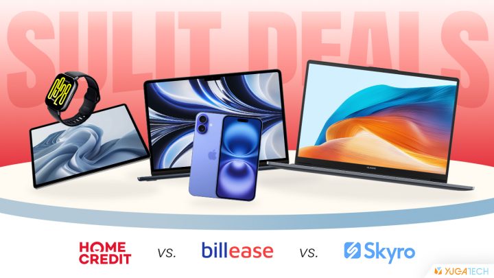 Comparison chart of Home Credit, BillEase, and Skyro financing options