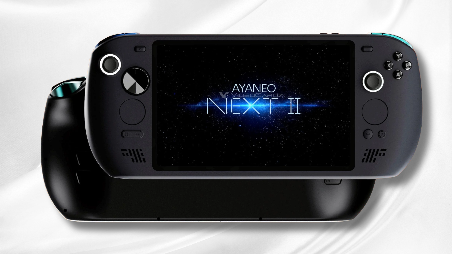 AYANEO NEXT II handheld gaming device with large OLED display