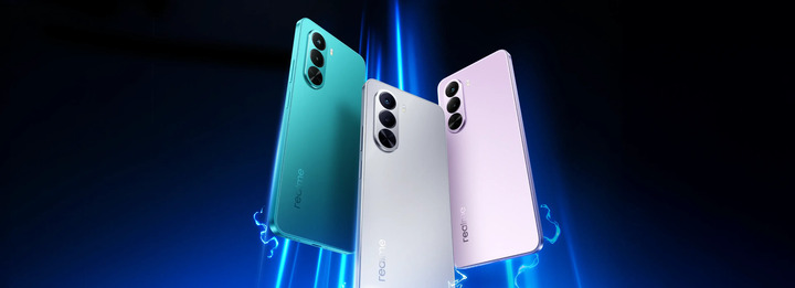 realme P4x 5G smartphone with a large display and dual rear cameras