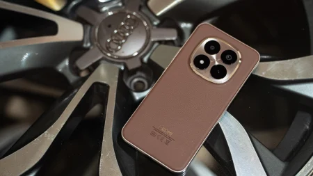 Redmi Note 15 Pro+ smartphone with a distinctive camera island.