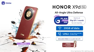 HONOR X9d 5G now available via Globe Postpaid plans